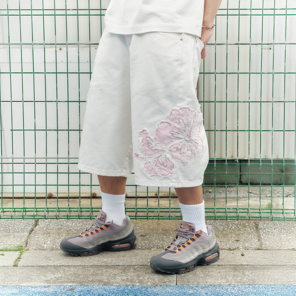 "summer break" off white Jorts