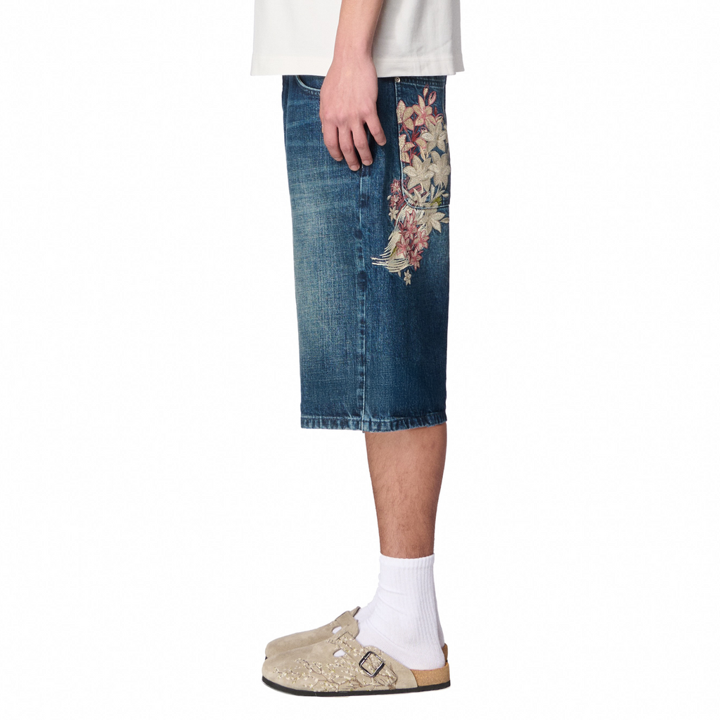 "yakuza" indigo washed Jorts 02