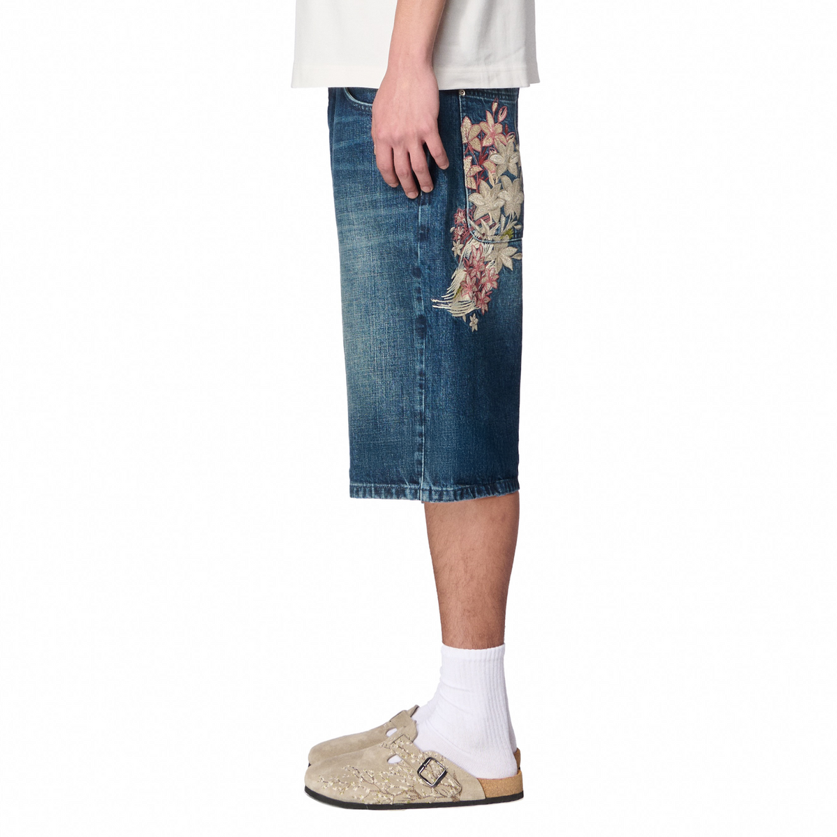 "yakuza" indigo washed Jorts 02