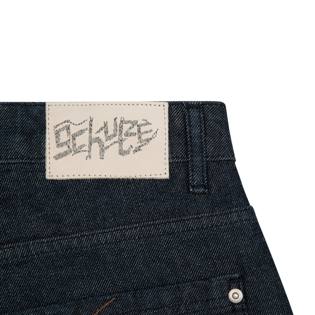 "yakuza" indigo raw Jorts 04