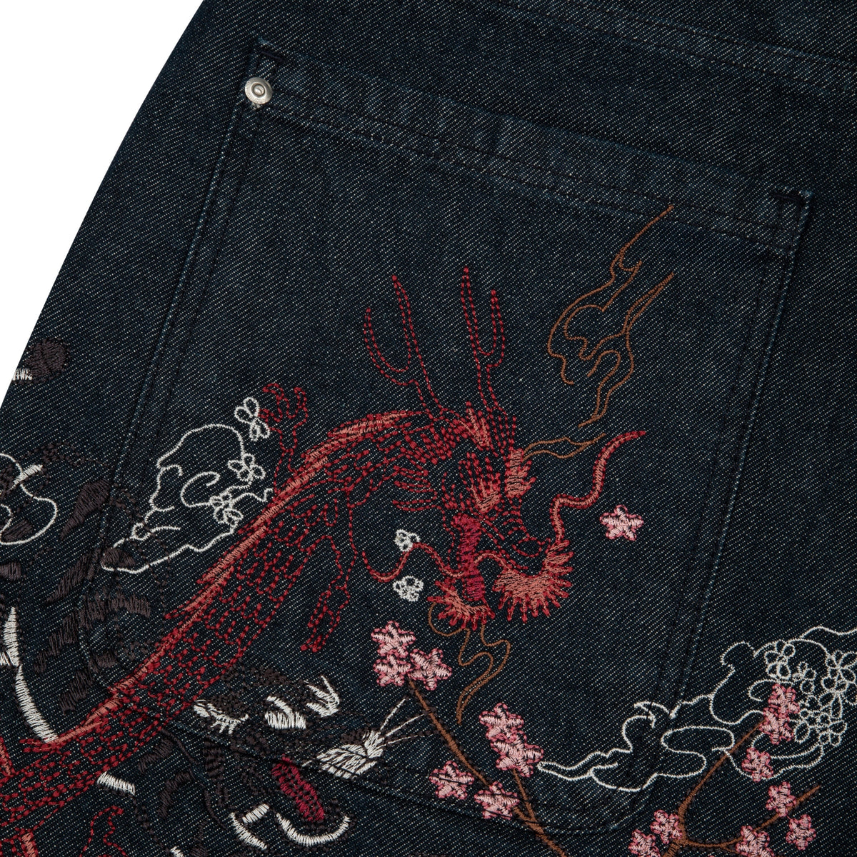 "yakuza" indigo raw Jorts 04