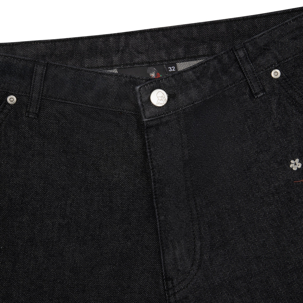 "yakuza" black raw Jorts