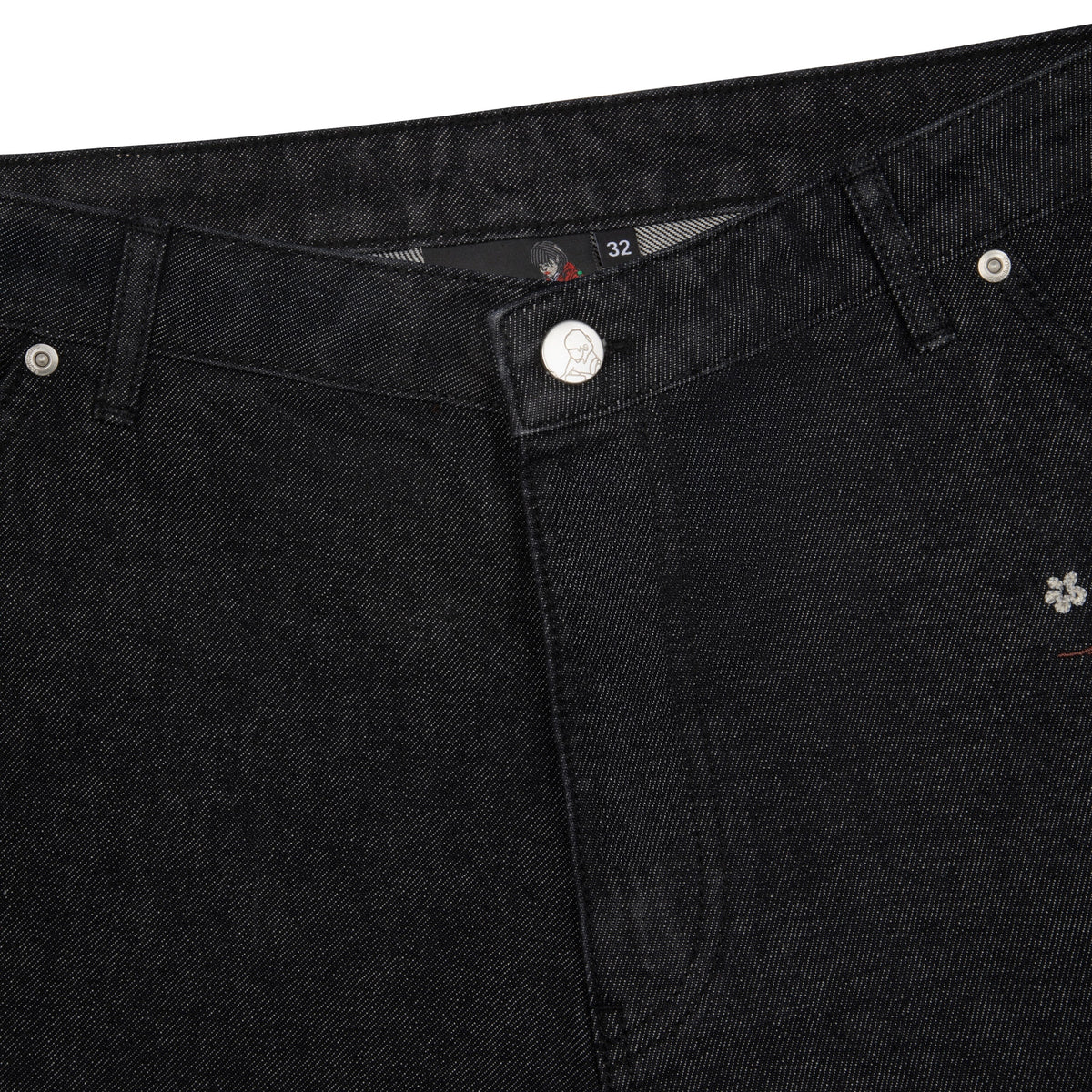"yakuza" black raw Jorts