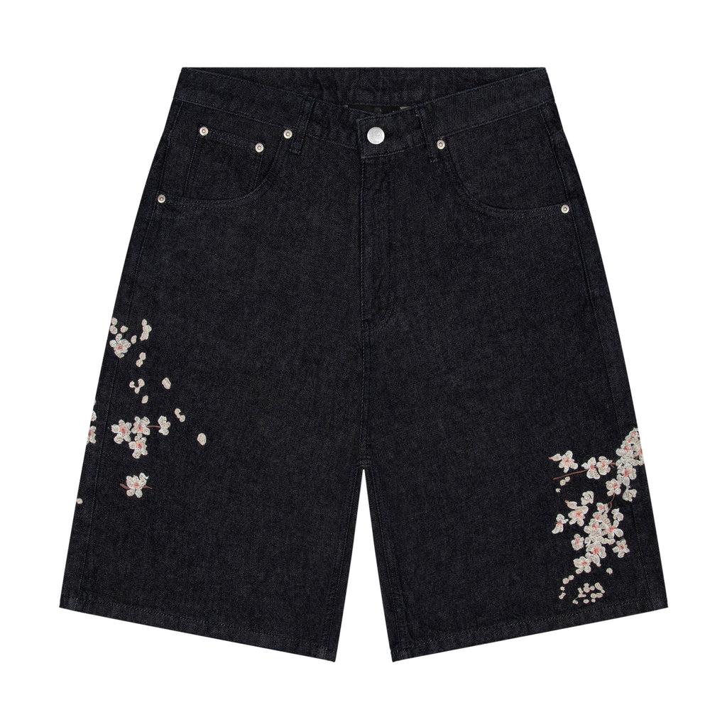 "yakuza" indigo raw Jorts 02