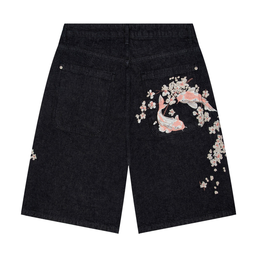 "yakuza" indigo raw Jorts 02