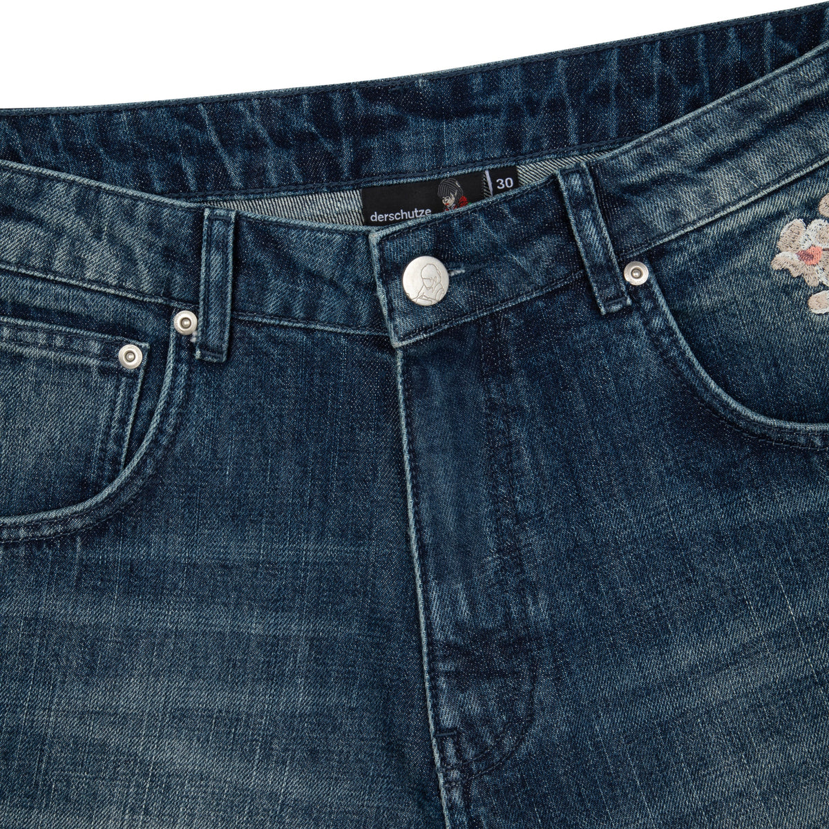 "yakuza" indigo washed Jorts 01