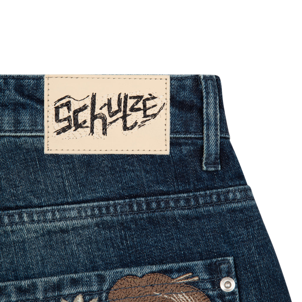 "yakuza" indigo washed Jorts 02