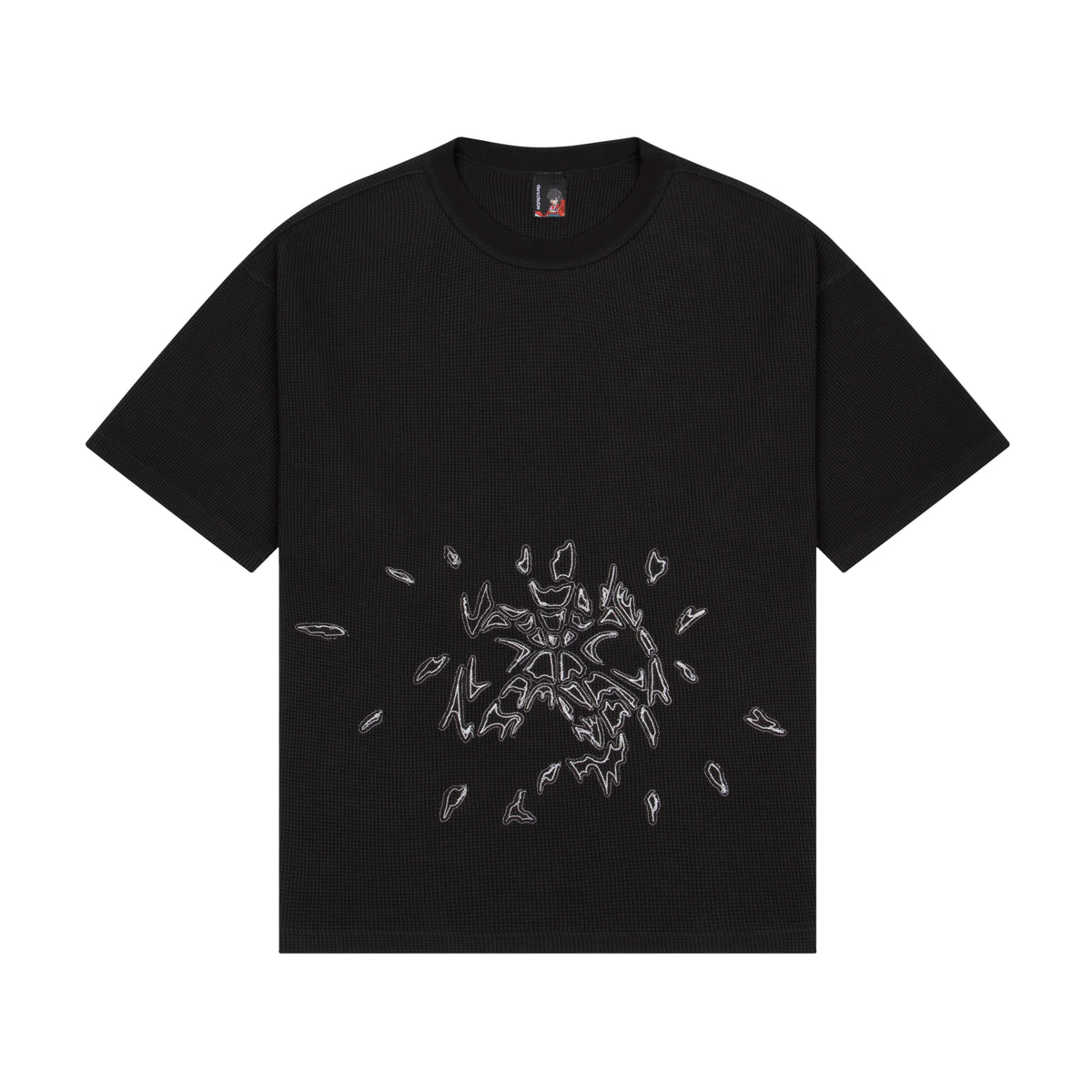 "spiderweb v2" waffle T Shirt black