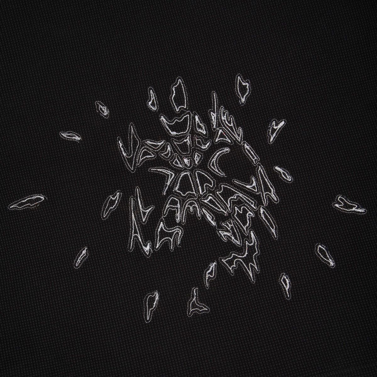 "spiderweb v2" waffle T Shirt black