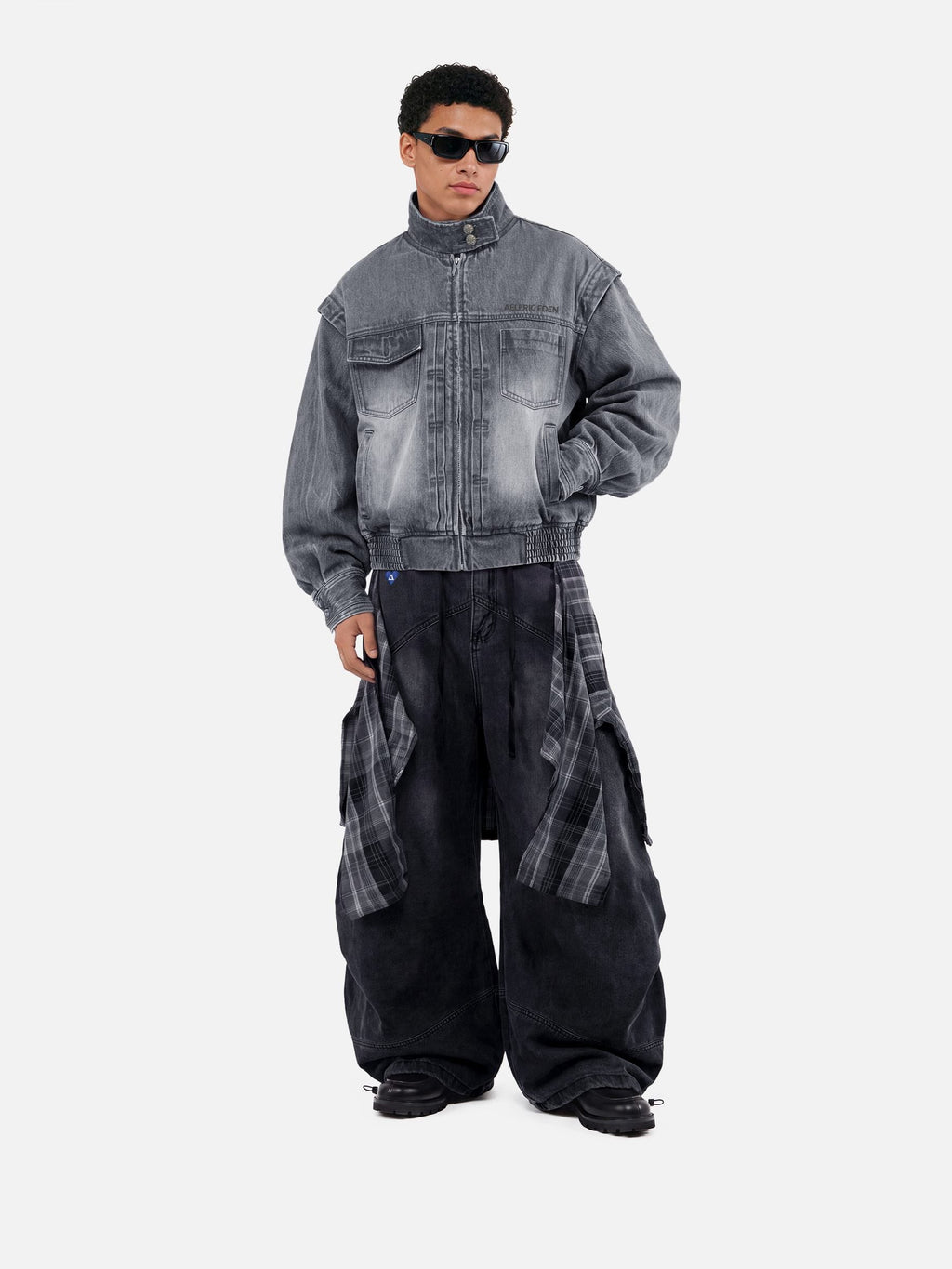 Aelfric Eden Washed Texture Denim Jacket