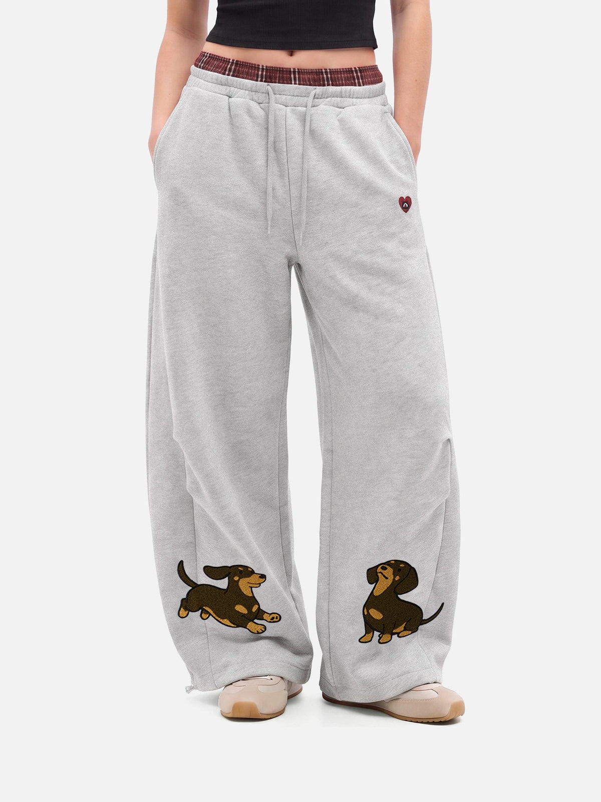 Aelfric Eden Dachshund Double Waist Baggy Barrel Sweatpants