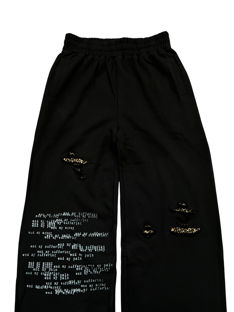 "the end" sweats black