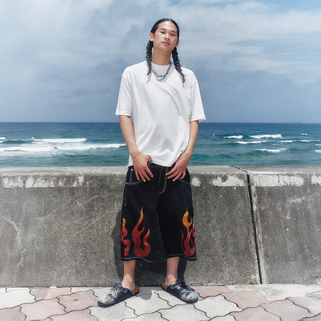 "summer break" black Jorts
