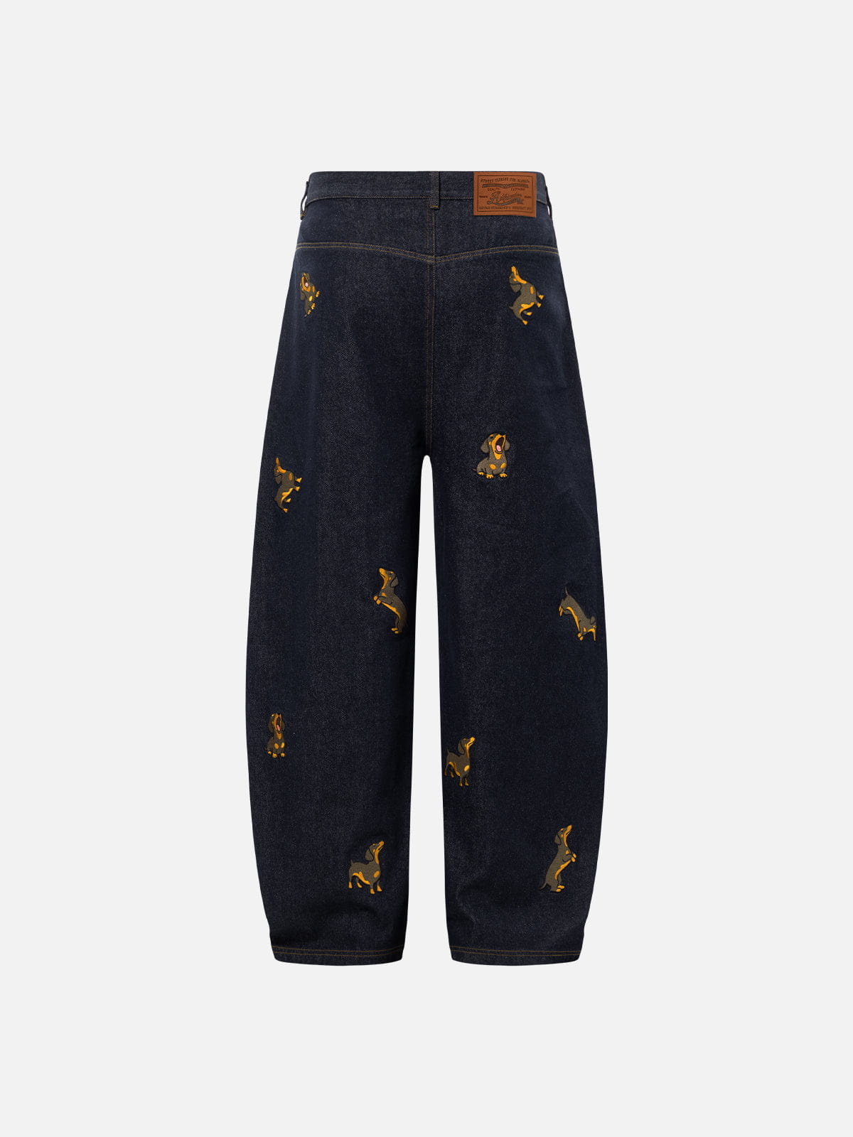 Aelfric Eden Dachshund Embroidered Baggy Jeans