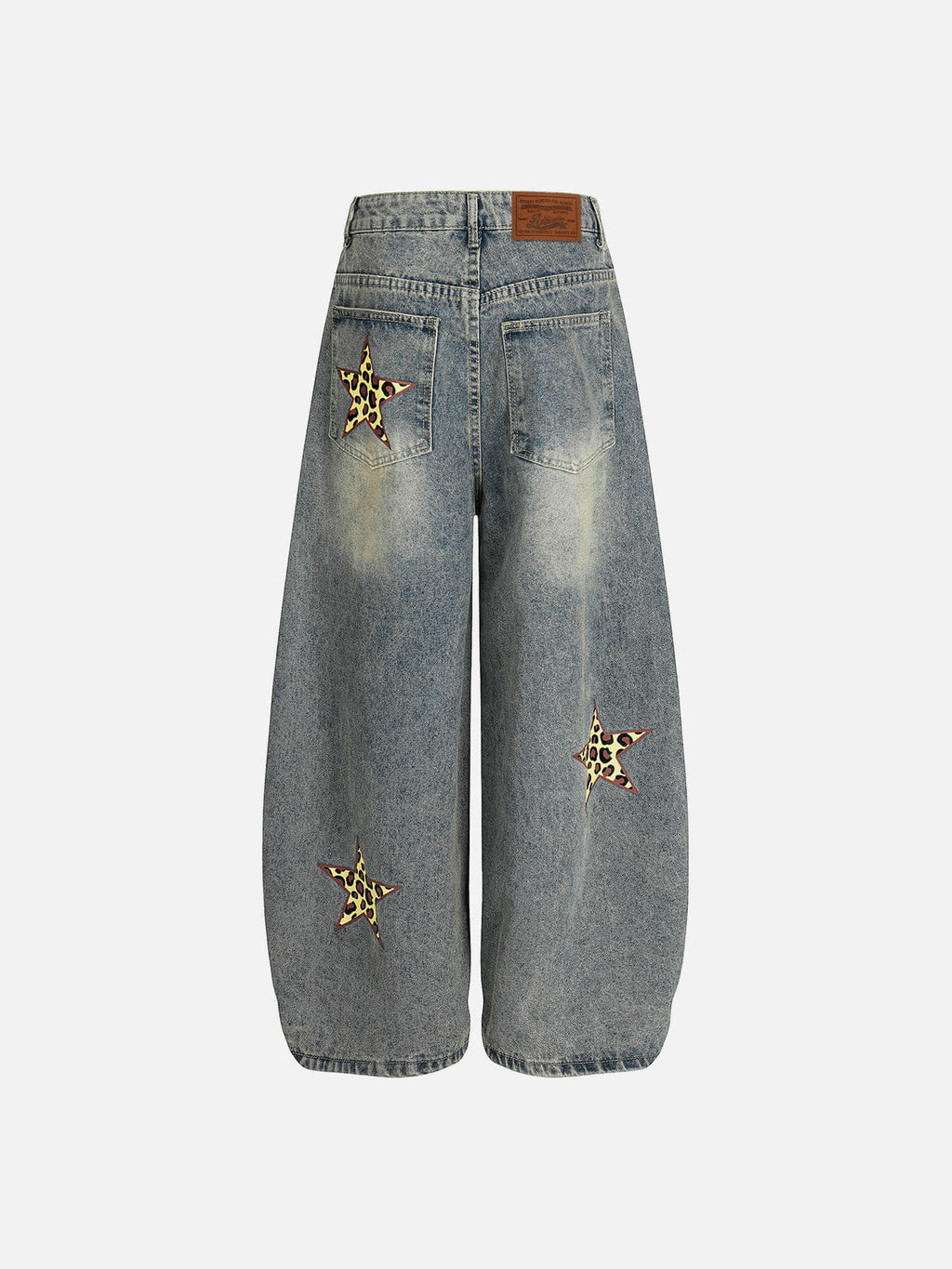 Aelfric Eden Leopard Star Panel Baggy Jeans