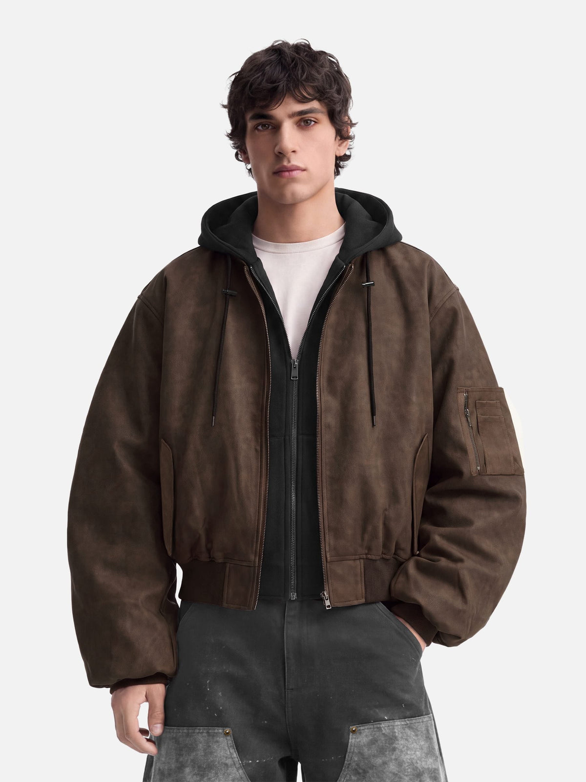 Aelfric EdenTwo Layered Faux Suede Jacket