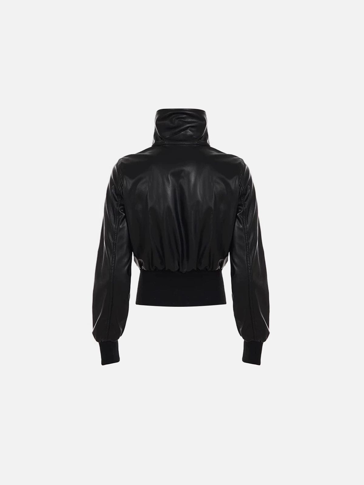 Aelfric Eden Stand Collar Faux Leather Jacket
