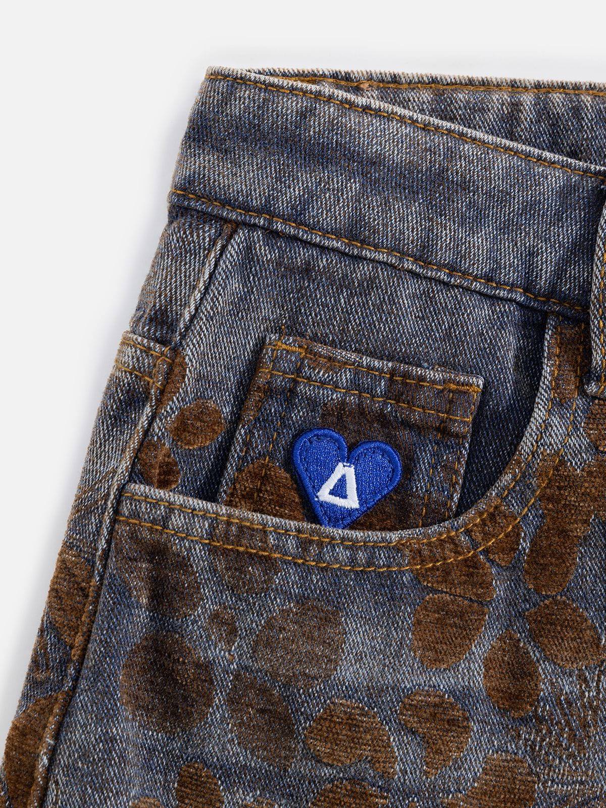 [Pre-Order] Aelfric Eden Flocked Floral Baggy Barrel Jeans