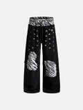 Aelfric Eden Zebra Patchwork Baggy Sweatpants
