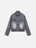Aelfric Eden Washed Texture Denim Jacket