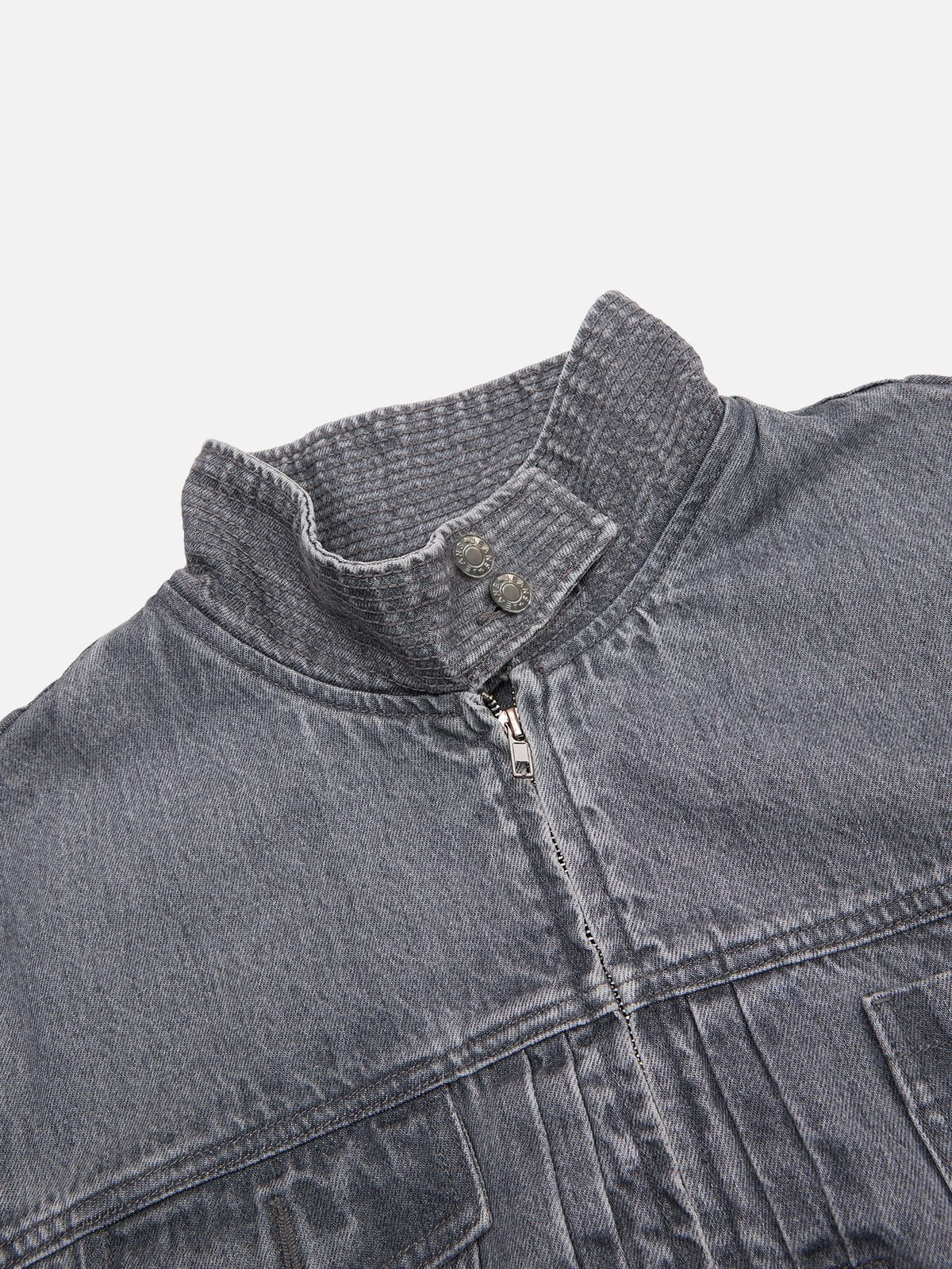 Aelfric Eden Washed Texture Denim Jacket