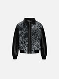 Aelfric Eden Leopard Panel Faux Leather Jacket