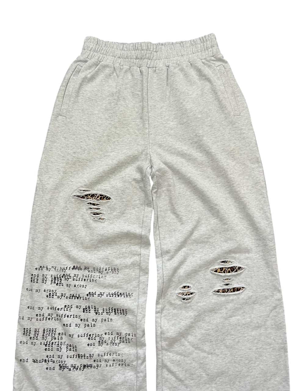 "the end" sweats grey
