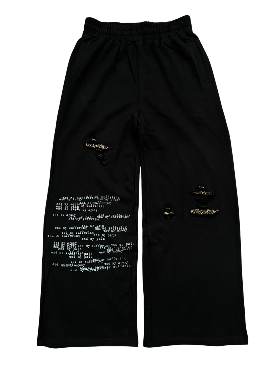 "the end" sweats black