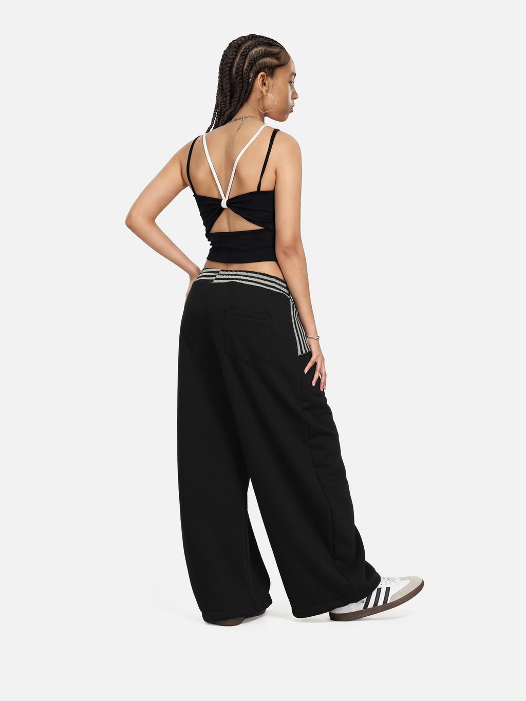 Aelfric Eden Stripe Layered Baggy Barrel Sweatpants