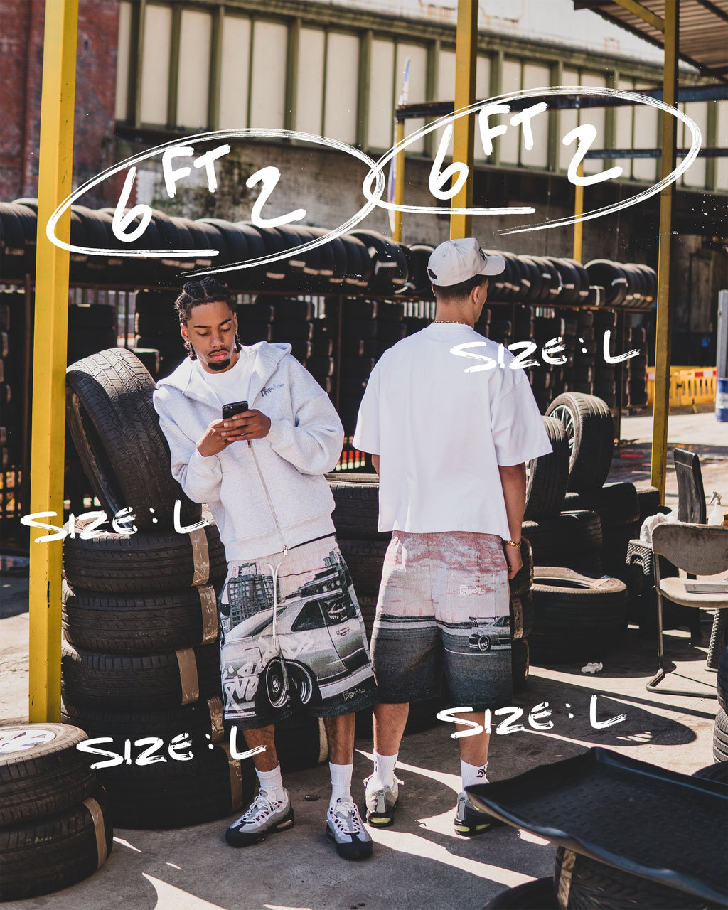 SKYLINE TAPESTRY BAGGY SHORTS