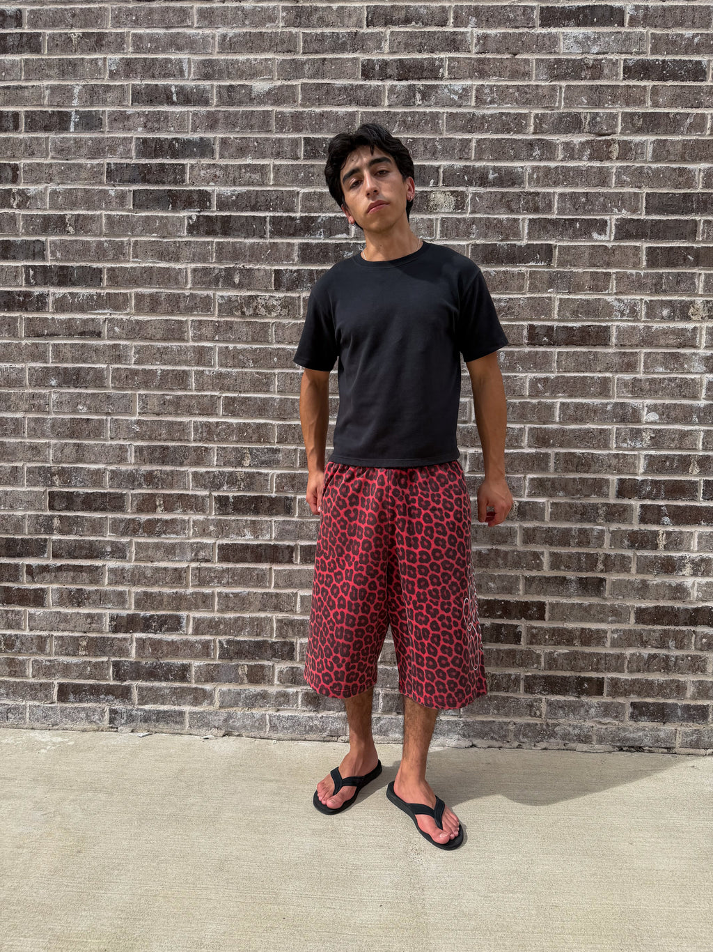 "crimson" sweatshorts