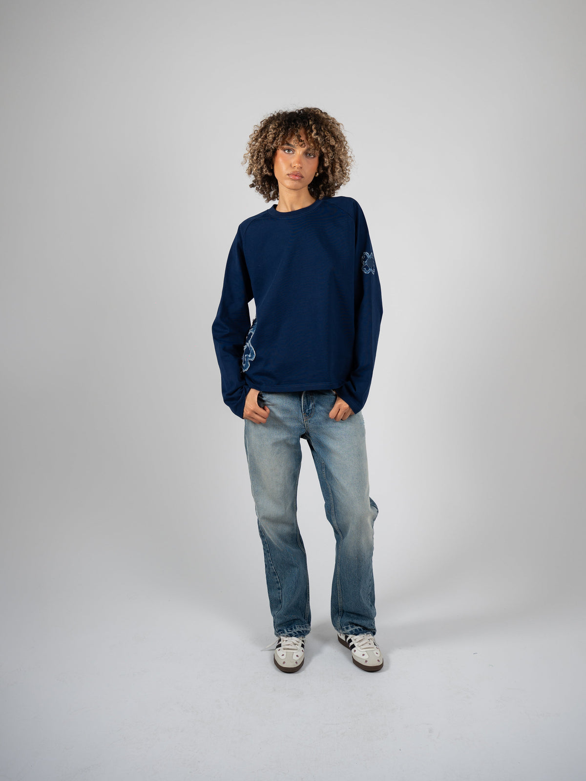 Longsleeve Empreinte — Bleu Nuit