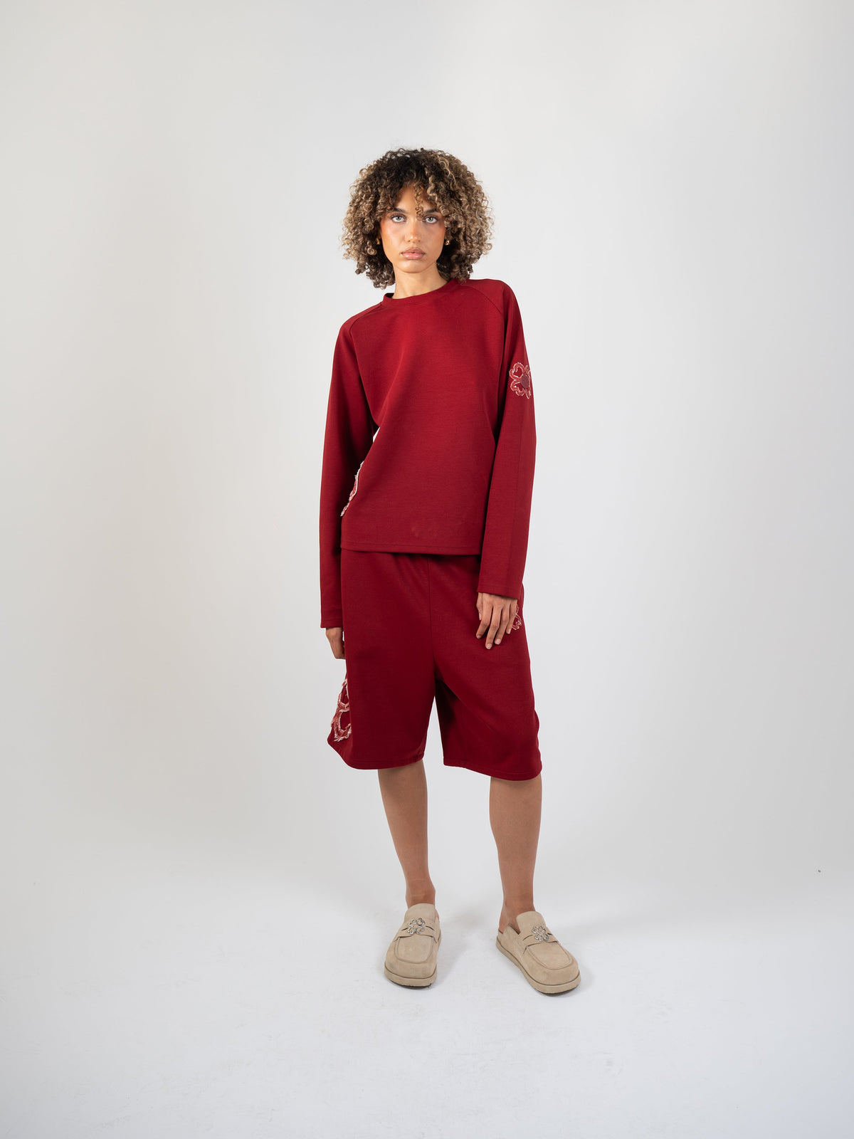 Longsleeve Empreinte — Bordeaux Obscur