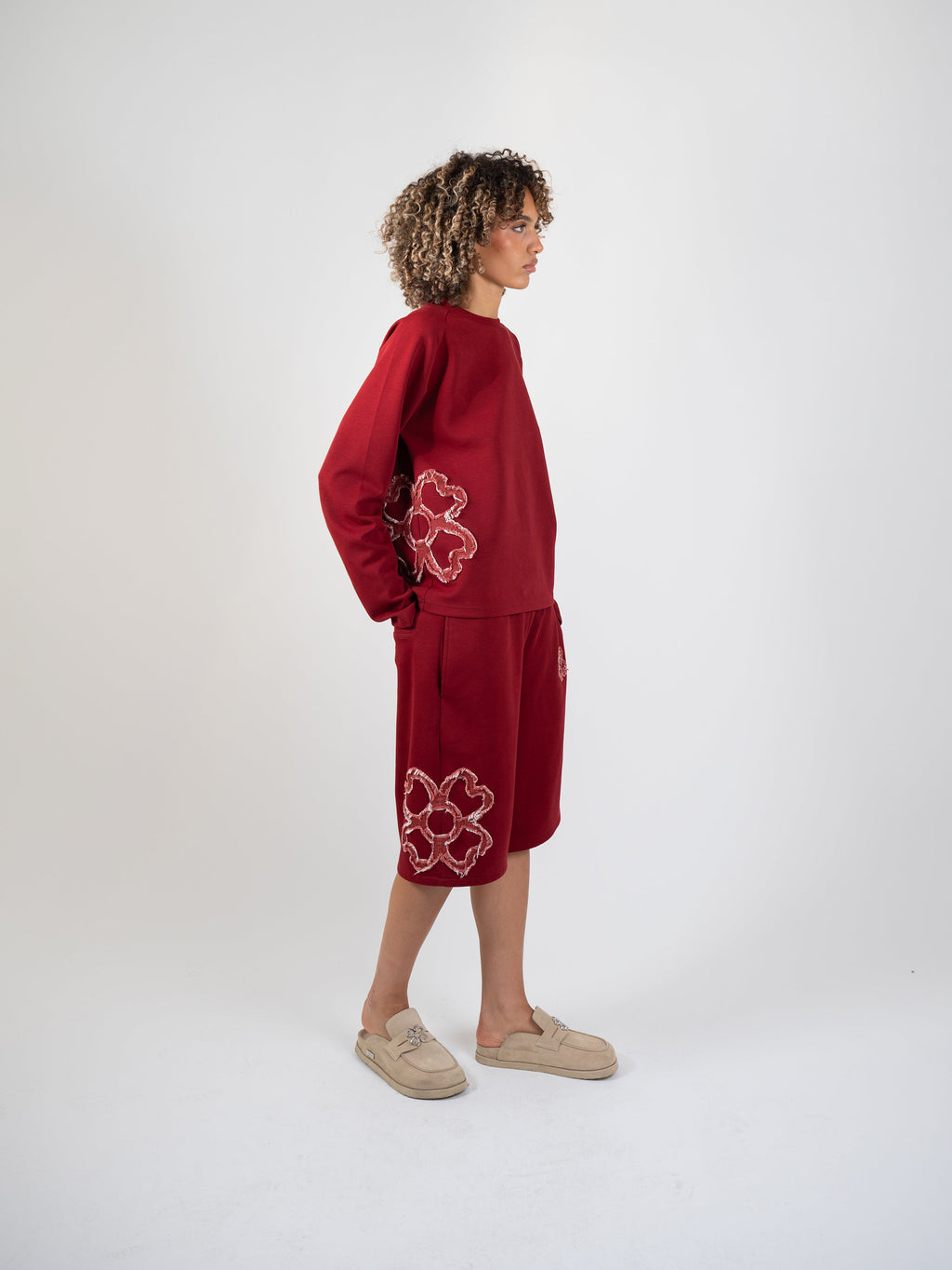 Longsleeve Empreinte — Bordeaux Obscur