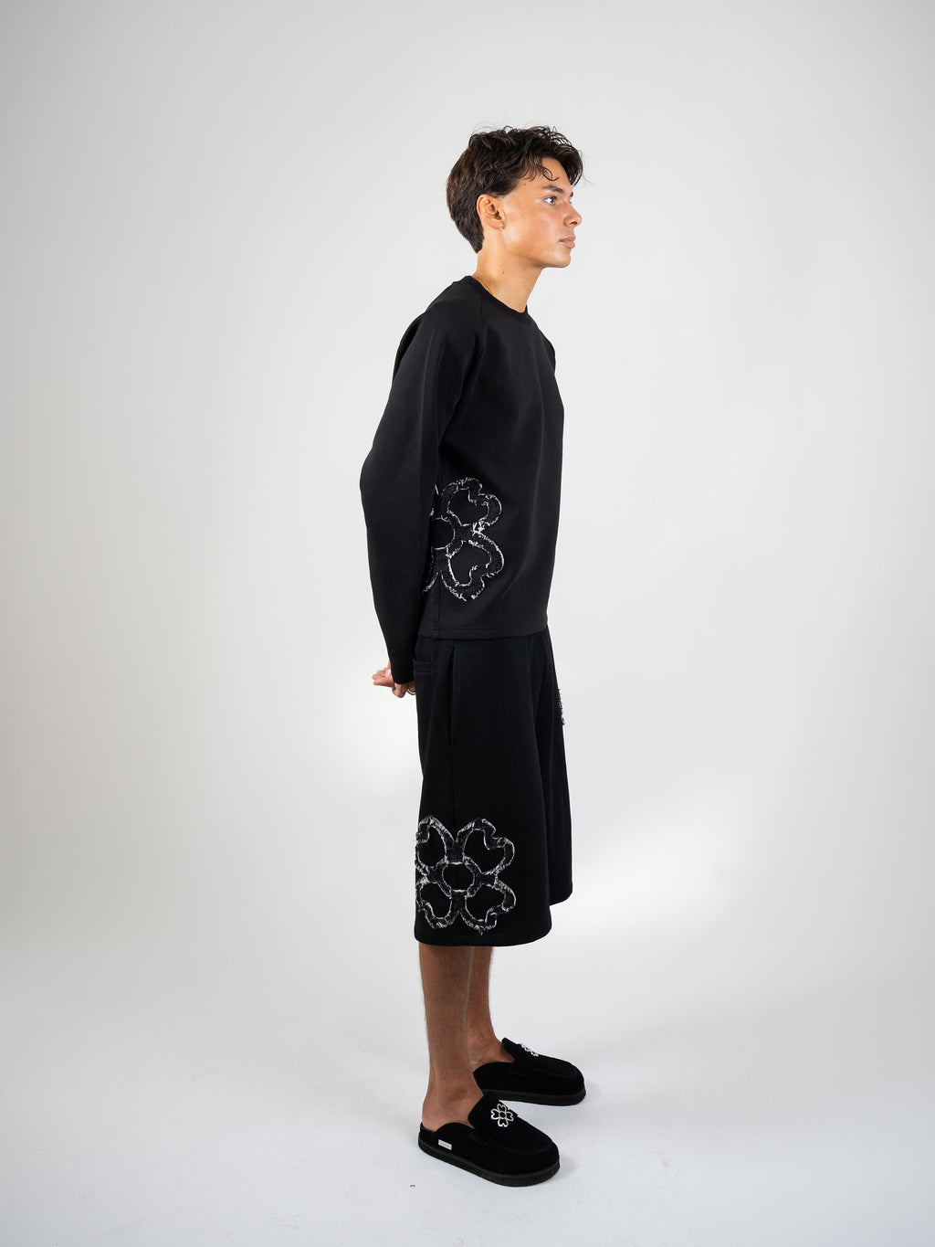 Longsleeve Empreinte — Noir Obsidienne