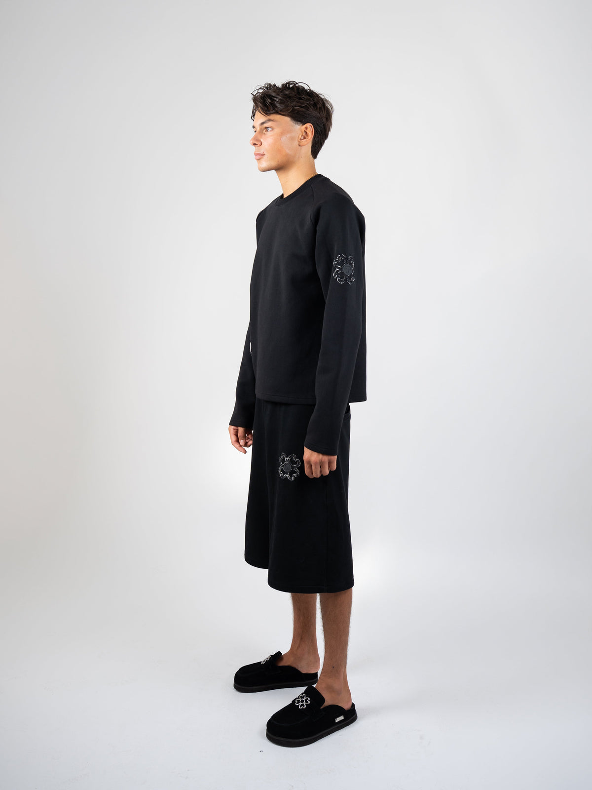 Longsleeve Empreinte — Noir Obsidienne