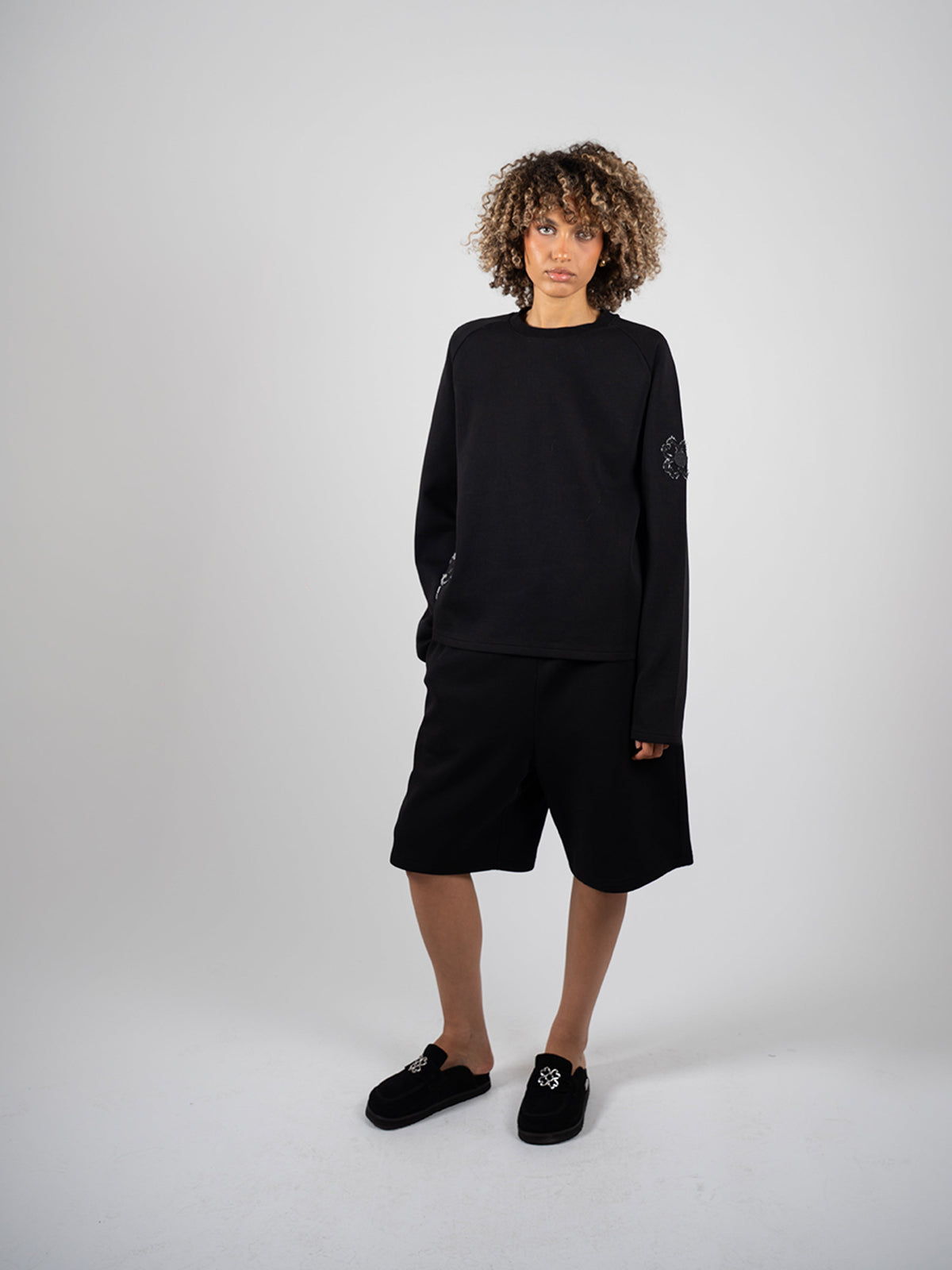 Longsleeve Empreinte — Noir Obsidienne