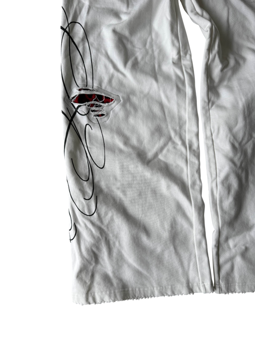 "signature" sweats white